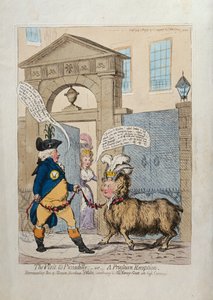 Het Bezoek aan Piccadilly, of Een Pruisische Receptie, gepubliceerd door Hannah Humphrey in 1793